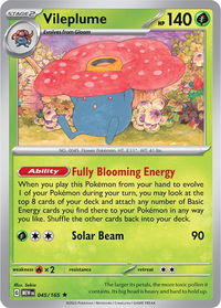 Vileplume - SV: Scarlet & Violet 151 (MEW) #045/165 - Rare Pokémon Trading Card