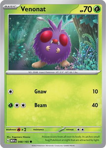 Venonat - SV: Scarlet & Violet 151 (MEW) #048/165 - Common Pokémon Trading Card