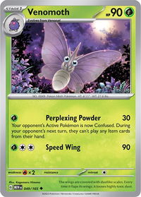 Venomoth - SV: Scarlet & Violet 151 (MEW) #049/165 - Uncommon Pokémon Trading Card