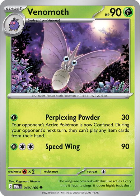 Venomoth - SV: Scarlet & Violet 151 Pokémon trading card