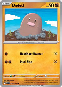 Diglett - SV: Scarlet & Violet 151 (MEW) #050/165 - Common Pokémon Trading Card