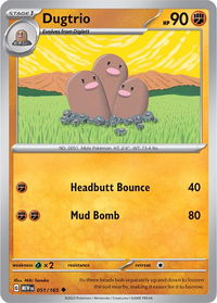 Dugtrio - SV: Scarlet & Violet 151 (MEW) #051/165 - Uncommon Pokémon Trading Card