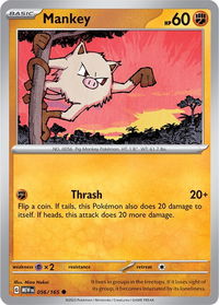 Mankey - SV: Scarlet & Violet 151 (MEW) #056/165 - Common Pokémon Trading Card