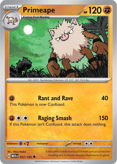 Primeape - SV: Scarlet & Violet 151 Pokémon trading card