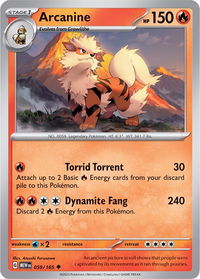 Arcanine - SV: Scarlet & Violet 151 (MEW) #059/165 - Uncommon Pokémon Trading Card