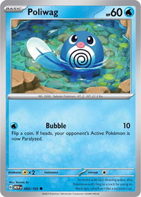 Poliwag - SV: Scarlet & Violet 151 (MEW) #060/165 - Common Pokémon Trading Card