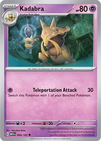 Kadabra - SV: Scarlet & Violet 151 (MEW) #064/165 - Uncommon Pokémon Trading Card