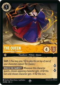 The Queen - Commanding Presence - Rise of the Floodborn (2) #26/204 - Super Rare Disney Lorcana Trading Card