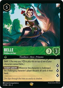 Belle - Hidden Archer - Rise of the Floodborn (2) #72/204 - Legendary Disney Lorcana Trading Card