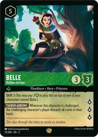 Belle - Hidden Archer - Rise of the Floodborn (2) #72/204 - Legendary Disney Lorcana Trading Card