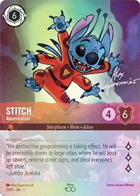 Stitch - Abomination (Alternate Art) - Disney100 Promos (D100) #21 - Promo Disney Lorcana Trading Card
