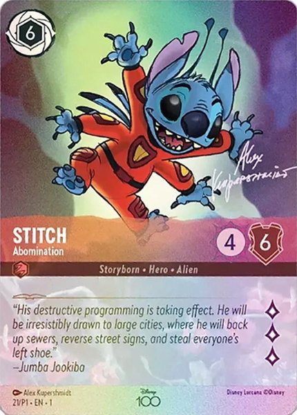 Stitch - Abomination (Alternate Art) - Disney100 Promos Disney Lorcana trading card