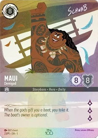 Maui - Demigod (Alternate Art) - Disney100 Promos (D100) #23 - Promo Disney Lorcana Trading Card