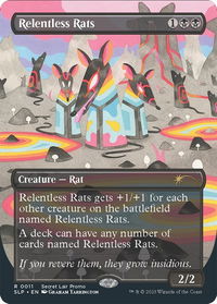Relentless Rats (0011) - Secret Lair Showdown (SLP) #11 - Rare Magic: The Gathering Trading Card