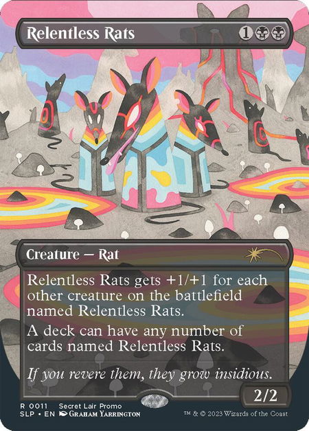 Relentless Rats (0011) - Secret Lair Showdown Magic: The Gathering trading card
