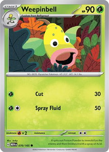 Weepinbell - SV: Scarlet & Violet 151 (MEW) #070/165 - Common Pokémon Trading Card