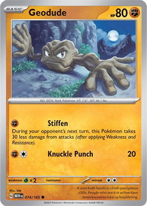 Geodude - SV: Scarlet & Violet 151 (MEW) #074/165 - Common Pokémon Trading Card