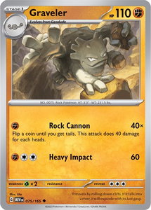 Graveler - SV: Scarlet & Violet 151 (MEW) #075/165 - Uncommon Pokémon Trading Card