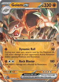 Golem ex - 076/165 - SV: Scarlet & Violet 151 (MEW) #076/165 - Double Rare Pokémon Trading Card