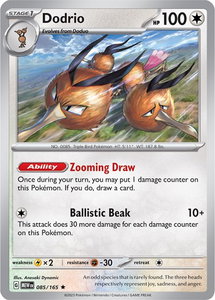 Dodrio - SV: Scarlet & Violet 151 (MEW) #085/165 - Rare Pokémon Trading Card