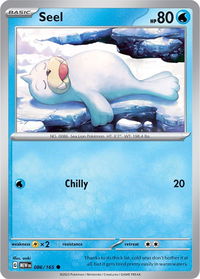 Seel - SV: Scarlet & Violet 151 (MEW) #086/165 - Common Pokémon Trading Card