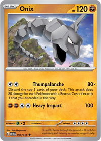 Onix - SV: Scarlet & Violet 151 (MEW) #095/165 - Uncommon Pokémon Trading Card