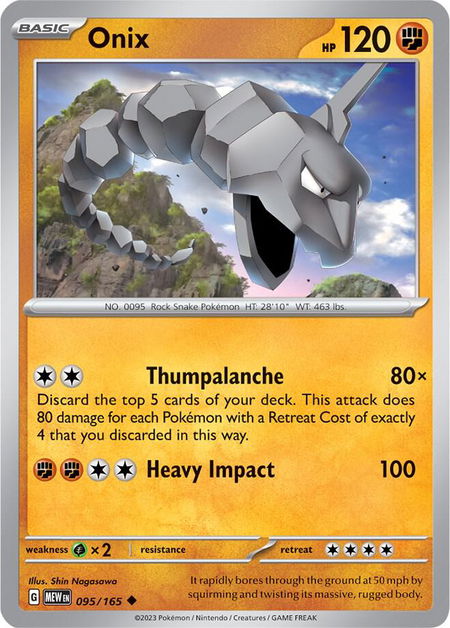 Onix - SV: Scarlet & Violet 151 Pokémon trading card