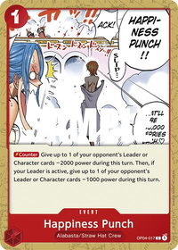 Happiness Punch - Kingdoms of Intrigue (OP04) #OP04-017 - Common One Piece Trading Card