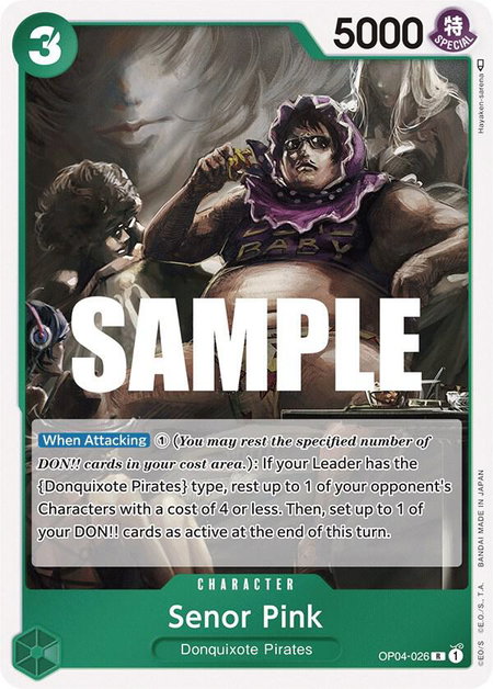 Senor Pink - Kingdoms of Intrigue One Piece trading card