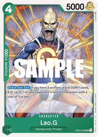 Lao.G - Kingdoms of Intrigue (OP04) #OP04-034 - Uncommon One Piece Trading Card