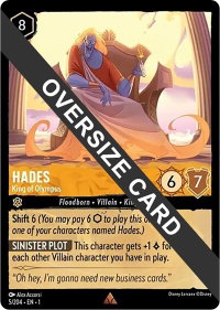Hades - King of Olympus (Oversized) - The First Chapter (1) #5/204 - Rare Disney Lorcana Trading Card