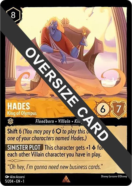 Hades - King of Olympus (Oversized) - The First Chapter Disney Lorcana trading card