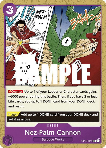 Nez-Palm Cannon - Kingdoms of Intrigue One Piece trading card