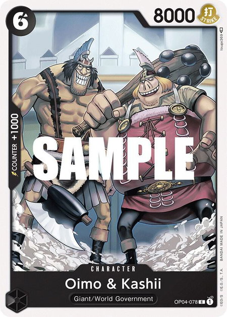 Oimo & Kashii - Kingdoms of Intrigue One Piece trading card