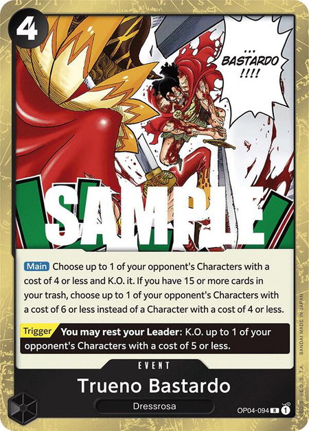 Trueno Bastardo - Kingdoms of Intrigue One Piece trading card
