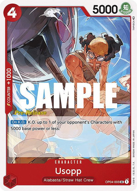 Usopp - Kingdoms of Intrigue Pre-Release Cards One Piece trading card