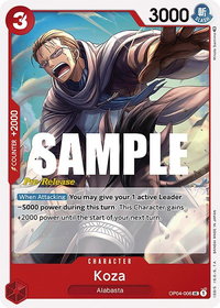 Koza - Kingdoms of Intrigue Pre-Release Cards (OP04 PRE) #OP04-006 - Uncommon One Piece Trading Card