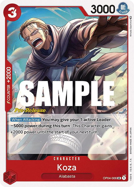 Koza - Kingdoms of Intrigue Pre-Release Cards One Piece trading card