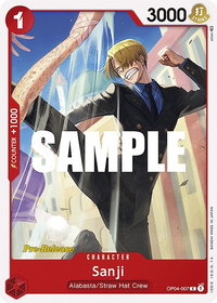 Sanji (007) - Kingdoms of Intrigue Pre-Release Cards (OP04 PRE) #OP04-007 - Common One Piece Trading Card