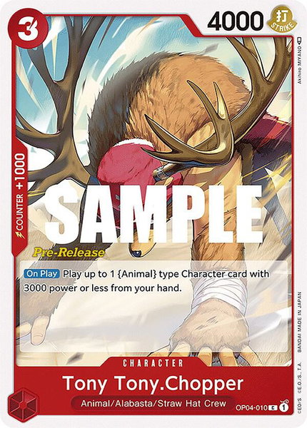 Tony Tony.Chopper - Kingdoms of Intrigue Pre-Release Cards One Piece trading card