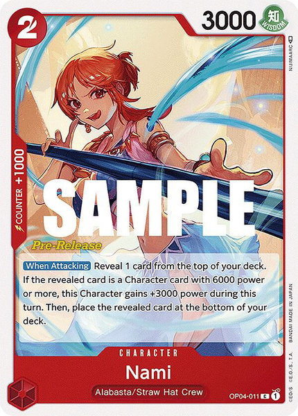 Nami - Kingdoms of Intrigue Pre-Release Cards One Piece trading card