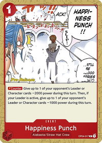 Happiness Punch - Kingdoms of Intrigue Pre-Release Cards (OP04 PRE) #OP04-017 - Common One Piece Trading Card