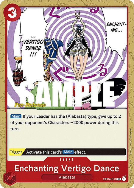 Enchanting Vertigo Dance - Kingdoms of Intrigue Pre-Release Cards One Piece trading card