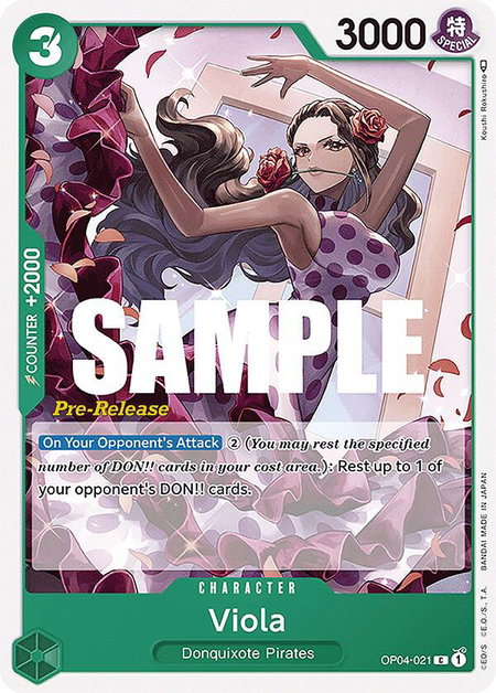 Viola - Kingdoms of Intrigue Pre-Release Cards One Piece trading card