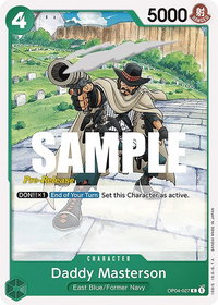 Daddy Masterson - Kingdoms of Intrigue Pre-Release Cards (OP04 PRE) #OP04-027 - Common One Piece Trading Card