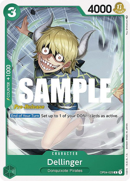 Dellinger - Kingdoms of Intrigue Pre-Release Cards One Piece trading card