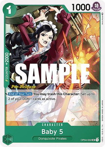 Baby 5 - Kingdoms of Intrigue Pre-Release Cards (OP04 PRE) #OP04-032 - Uncommon One Piece Trading Card