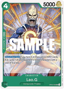 Lao.G - Kingdoms of Intrigue Pre-Release Cards (OP04 PRE) #OP04-034 - Uncommon One Piece Trading Card