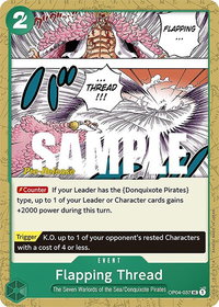 Flapping Thread - Kingdoms of Intrigue Pre-Release Cards (OP04 PRE) #OP04-037 - Uncommon One Piece Trading Card