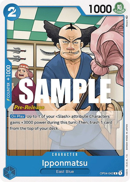 Ipponmatsu trading card from Kingdoms of Intrigue Pre-Release Cards Ipponmatsu - Kingdoms of Intrigue Pre-Release Cards One Piece trading card